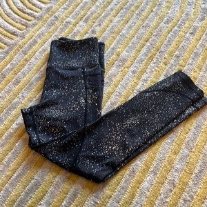 Zyia Black reflective Light n Tight Hi-Rise 7/8 24" with pockets